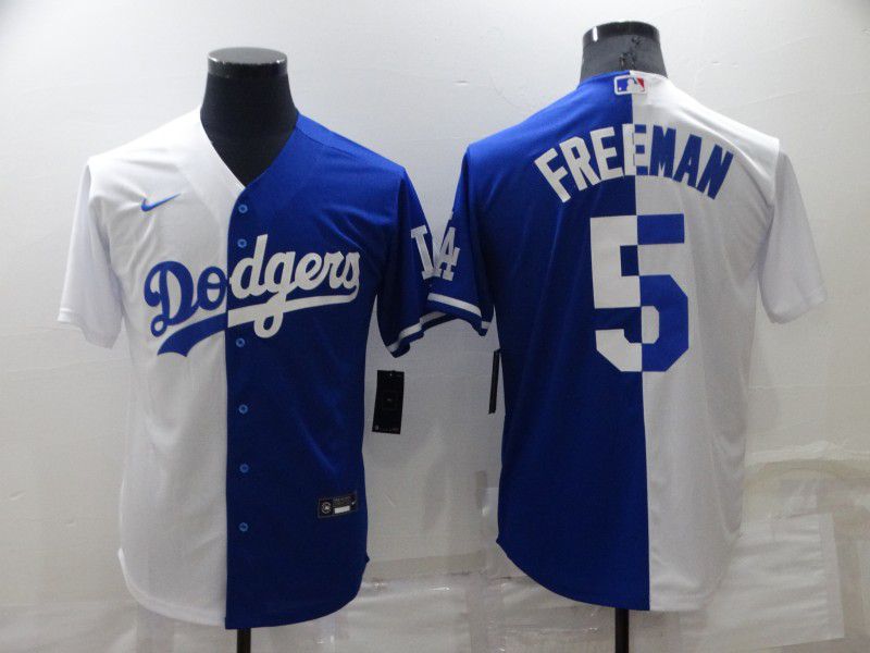 Men Los Angeles Dodgers #5 Freeman white blue Game Nike 2022 MLB Jerseys